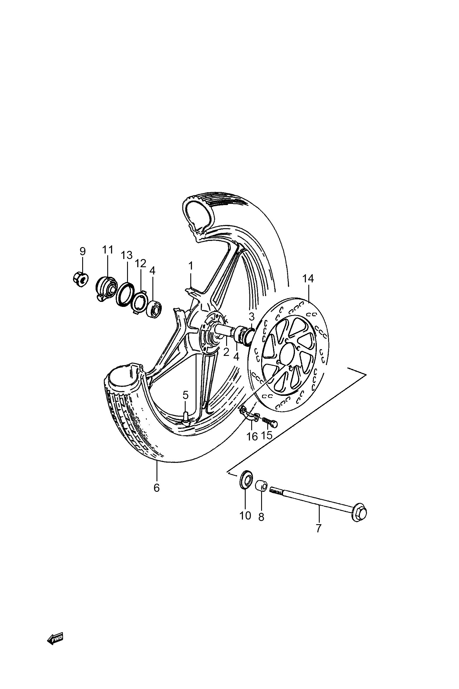 图41 前轮组 (P01S4100018)