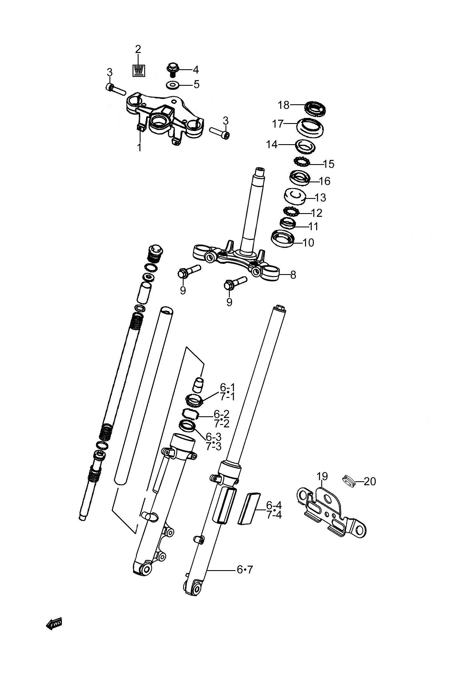 图40 前叉组 (P12S4000001)